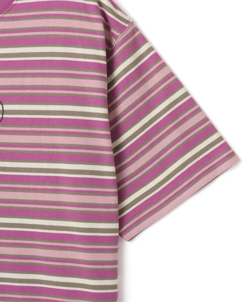 atmos（アトモス）の「atmos Retro Colorway Border SS T-shirt / アトモス レトロ カラー ボーダー T-シャツ（Tシャツ/カットソー・メンズ・ブラック/ピンク/グリーン・XL/M/L）」の7枚目の写真