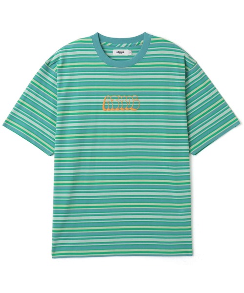 atmos（アトモス）の「atmos Retro Colorway Border SS T-shirt / アトモス レトロ カラー ボーダー T-シャツ（Tシャツ/カットソー・メンズ・ブラック/ピンク/グリーン・XL/M/L）」の16枚目の写真