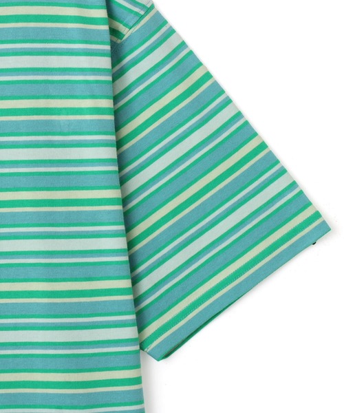 atmos（アトモス）の「atmos Retro Colorway Border SS T-shirt / アトモス レトロ カラー ボーダー T-シャツ（Tシャツ/カットソー・メンズ・ブラック/ピンク/グリーン・XL/M/L）」の19枚目の写真