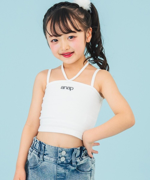 ANAP kids（アナップキッズ）の「2WAYホルター キャミソール（キャミソール・キッズ・ベージュ/ホワイト/ブラック・110/130/120）」の6枚目の写真