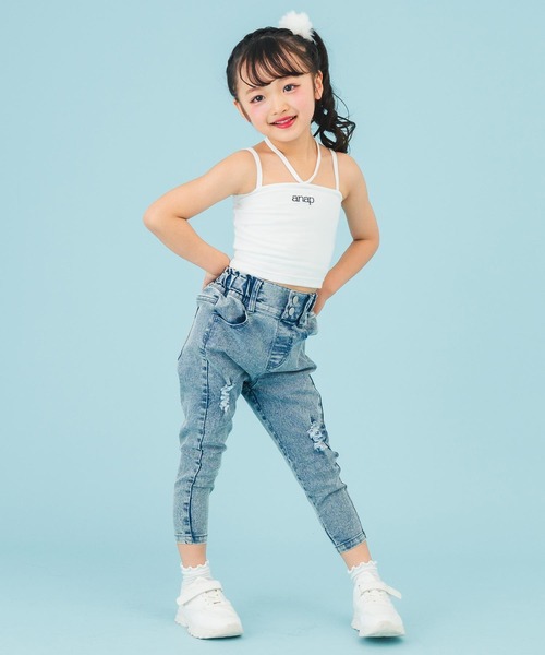 ANAP kids（アナップキッズ）の「2WAYホルター キャミソール（キャミソール・キッズ・ベージュ/ホワイト/ブラック・110/130/120）」の10枚目の写真