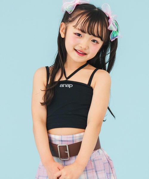 ANAP kids（アナップキッズ）の「2WAYホルター キャミソール（キャミソール・キッズ・ベージュ/ホワイト/ブラック・110/130/120）」の12枚目の写真