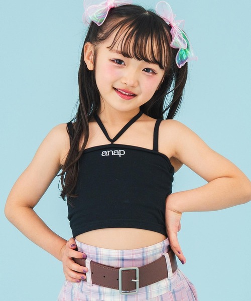 ANAP kids（アナップキッズ）の「2WAYホルター キャミソール（キャミソール・キッズ・ベージュ/ホワイト/ブラック・110/130/120）」の14枚目の写真