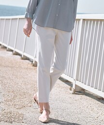 麻シェルドライ テーパード パンツ