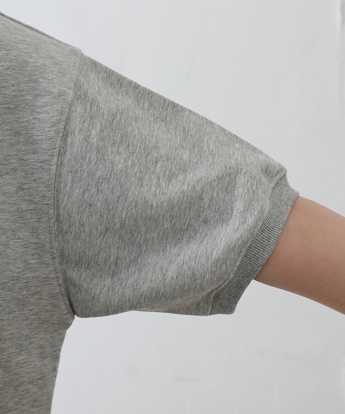 COLONY 2139(コロニートゥーワンスリーナイン)の「ミニ裏毛半袖カレッジプリントプルオーバー(Tシャツ/カットソー・レディース・ライトグレー/グレー/ネイビー・FREE)」の14枚目の写真