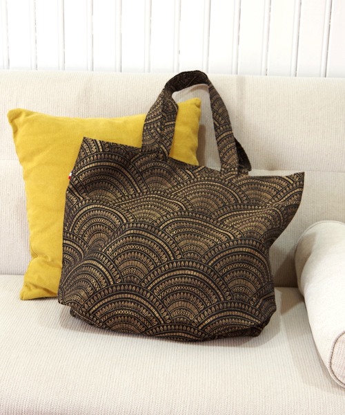 Erwan L(アルワンエル)の「Erwan L(アルワンエル) / レッスントートバッグ Lesson tote EL-25009 フランス製(トートバッグ・レディース・ネイビー×ホワイト/ブラックミックス/レオパード/ライトグレー/ブラック×ゴールド/ブラック×ホワイト/マルチ/ライトブルー/ホワイト×レッド/ゴールド・FREE)」の8枚目の写真