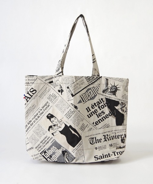 Erwan L(アルワンエル)の「Erwan L(アルワンエル) / レッスントートバッグ Lesson tote EL-25009 フランス製(トートバッグ・レディース・ネイビー×ホワイト/ブラックミックス/レオパード/ライトグレー/ブラック×ゴールド/ブラック×ホワイト/マルチ/ライトブルー/ホワイト×レッド/ゴールド・FREE)」の1枚目の写真