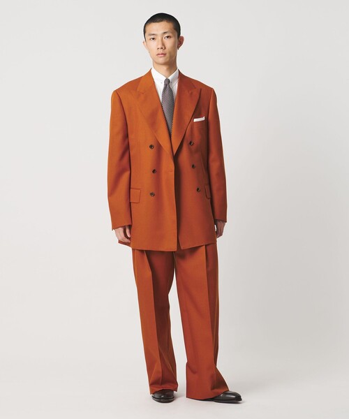 UNITED ARROWS & SONS（ユナイテッドアローズアンドサンズ）の「＜UNITED ARROWS & SONS by MASATAKA HATTORI＞BIG 2P TROUSERS/スラックス（スラックス・メンズ・ブラック/ダークオレンジ・48/44/46/50）」の2枚目の写真