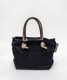 VIOLAd'ORO（ヴィオラドーロ）の「【VIOLAd'ORO/ヴィオラドーロ】ノットハンドル ナイロントートバッグ 2WAY BIANCA Sサイズ made in japan（トートバッグ）」