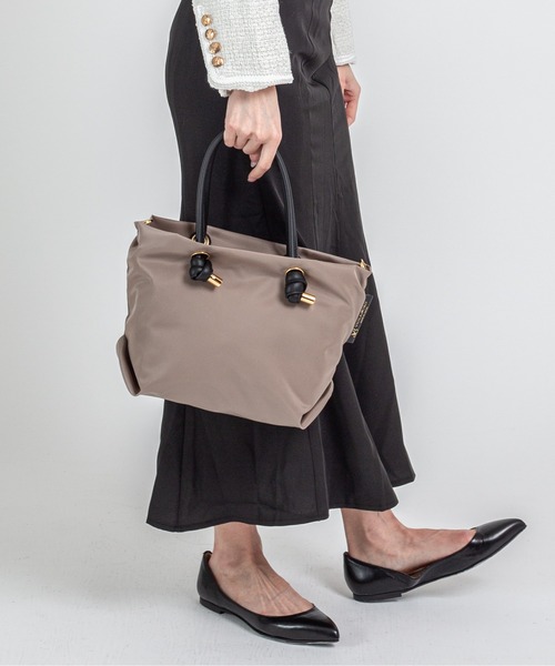 VIOLAd'ORO（ヴィオラドーロ）の「【VIOLAd'ORO/ヴィオラドーロ】ノットハンドル ナイロントートバッグ 2WAY BIANCA Sサイズ made in japan（トートバッグ・レディース・ブラック×ブラック/モカ/ベージュ/ターコイズブルー・FREE）」の19枚目の写真