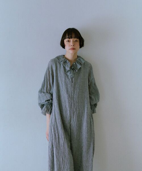 conges payes ADIEU TRISTESSE(コンジェ ペイエ アデュートリステス)の「【4月ベストセラーブランド内2位】Kanocoさんコラボ オールインワン(サロペット/オーバーオール・レディース・チェック/チャコールグレー・M/L)」の14枚目の写真
