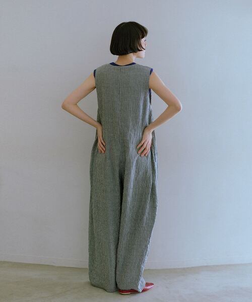 conges payes ADIEU TRISTESSE(コンジェ ペイエ アデュートリステス)の「【4月ベストセラーブランド内2位】Kanocoさんコラボ オールインワン(サロペット/オーバーオール・レディース・チェック/チャコールグレー・M/L)」の17枚目の写真