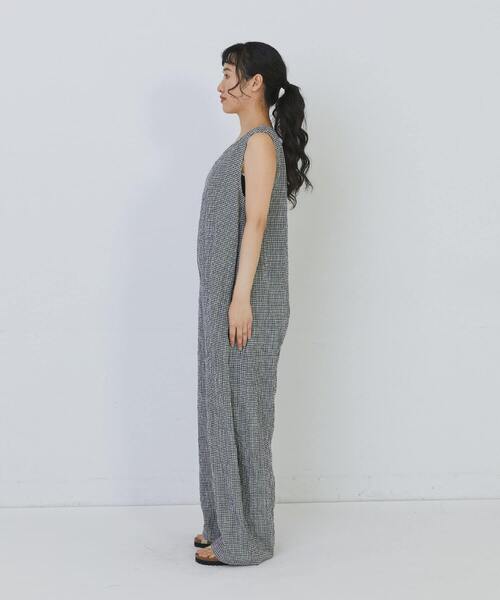 conges payes ADIEU TRISTESSE(コンジェ ペイエ アデュートリステス)の「【4月ベストセラーブランド内2位】Kanocoさんコラボ オールインワン(サロペット/オーバーオール・レディース・チェック/チャコールグレー・M/L)」の10枚目の写真