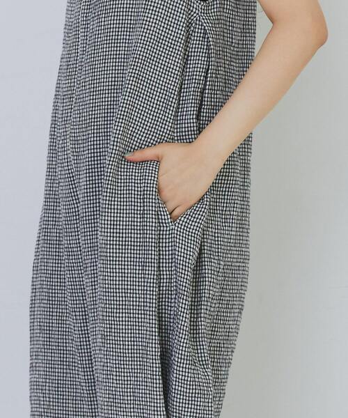 conges payes ADIEU TRISTESSE(コンジェ ペイエ アデュートリステス)の「【4月ベストセラーブランド内2位】Kanocoさんコラボ オールインワン(サロペット/オーバーオール・レディース・チェック/チャコールグレー・M/L)」の5枚目の写真