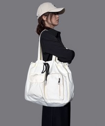 マルチポケット 大容量 キャンバス トートバッグ