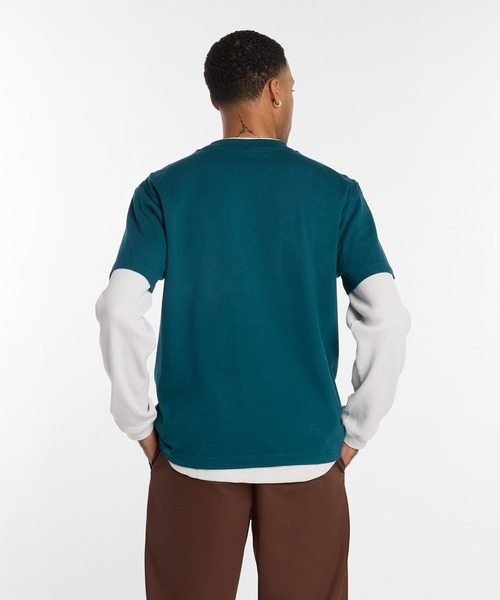 NEW BALANCE(ニューバランス)の「ヌメリックリニアロゴTシャツ(Tシャツ/カットソー・メンズ・ダークグリーン/サックスブルー・SMALL/MEDIUM/LARGE/X-LARGE/XX-LARGE)」の4枚目の写真