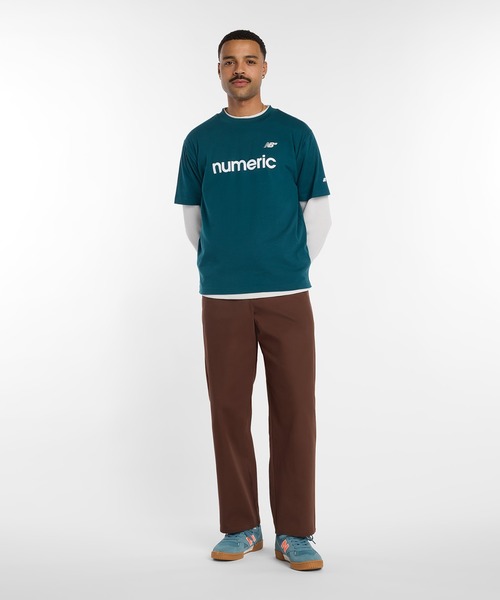 NEW BALANCE(ニューバランス)の「ヌメリックリニアロゴTシャツ(Tシャツ/カットソー・メンズ・ダークグリーン/サックスブルー・SMALL/MEDIUM/LARGE/X-LARGE/XX-LARGE)」の8枚目の写真
