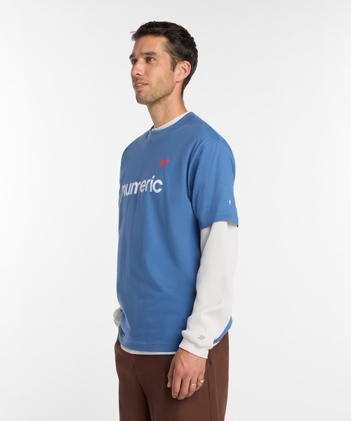 NEW BALANCE(ニューバランス)の「ヌメリックリニアロゴTシャツ(Tシャツ/カットソー・メンズ・ダークグリーン/サックスブルー・SMALL/MEDIUM/LARGE/X-LARGE/XX-LARGE)」の9枚目の写真