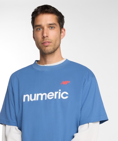 NEW BALANCE(ニューバランス)の「ヌメリックリニアロゴTシャツ(Tシャツ/カットソー・メンズ・ダークグリーン/サックスブルー・SMALL/MEDIUM/LARGE/X-LARGE/XX-LARGE)」の11枚目の写真