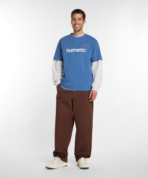 NEW BALANCE(ニューバランス)の「ヌメリックリニアロゴTシャツ(Tシャツ/カットソー・メンズ・ダークグリーン/サックスブルー・SMALL/MEDIUM/LARGE/X-LARGE/XX-LARGE)」の14枚目の写真