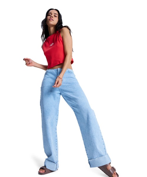 ROXY(ロキシー)の「ROXY ウィメンズ COCO LOW SUNBLEACHED デニムパンツ 【2026年春夏モデル】/ロキシールーズフィットデニム(デニムパンツ・レディース・ブルー・28inch/24inch/26inch)」の5枚目の写真