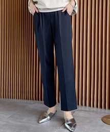 ストレッチセンタープレステーパードパンツ ウエストゴム