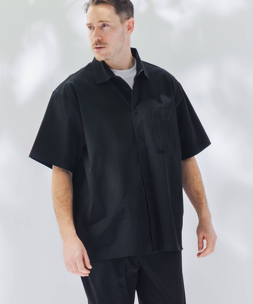 B&T CLUB(ビーティークラブ)の「シャツ 半袖 メンズ 大きいサイズ AIRYFLOW ストレッチ B&T CLUB (ビーアンドティークラブ)(シャツ/ブラウス・メンズ・ネイビー/ブラック/ベージュ・X3(6L~7L)/X1(3L~4L)/X2(4L~5L))」の4枚目の写真