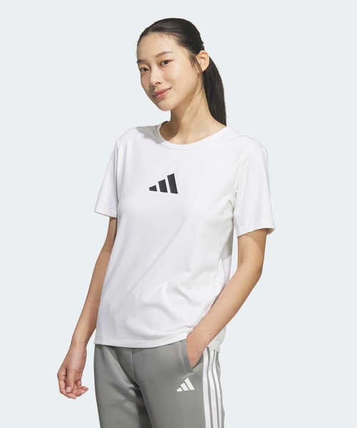 adidas(アディダス)の「W ZNE SS Tシャツ / アディダス adidas(Tシャツ/カットソー・レディース・ホワイト・LARGE/XX-LARGE/X-LARGE/SMALL/MEDIUM/X-SMALL)」の1枚目の写真