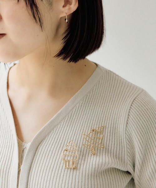 ear PAPILLONNER(イアパピヨネ)の「スイーツブローチ(ブローチ/コサージュ・レディース・ゴールド系その他2/ゴールド系その他/シルバー系その他2/シルバー系その他・FREE)」の6枚目の写真
