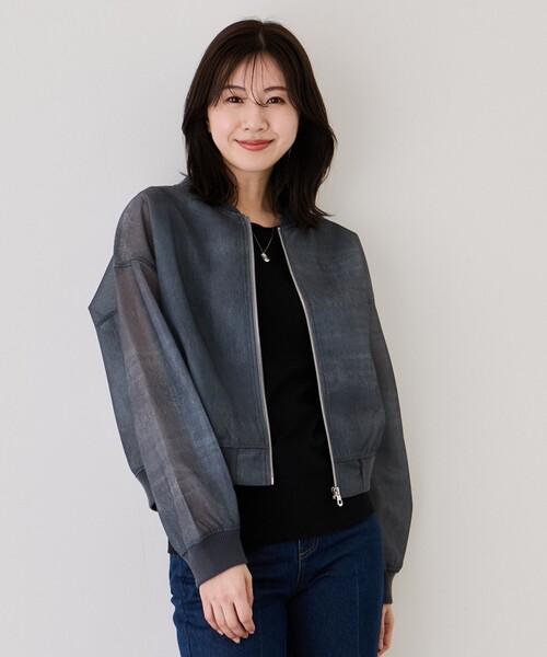 Jayro(ジャイロ)の「シアーダンボールデニムライクブルゾン(ブルゾン・レディース・ブルー系その他/ホワイト系その他/ブラック/ブルー系その他4・M)」の18枚目の写真