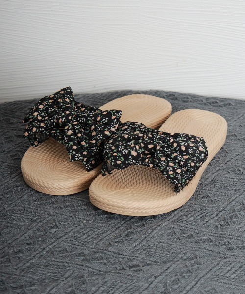 Miniministore(ミニミニストア)の「ビーチサンダル スリッパ 小花柄 夏(サンダル・レディース・ミント/イエロー/チェリーピンク/ブラック・M/S/L)」の22枚目の写真