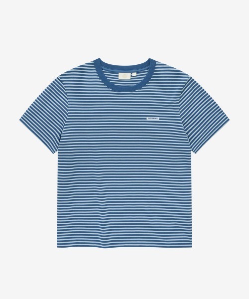 COVERNAT(カバーナット)の「WOMEN STRIPED T-SHIRT(Tシャツ/カットソー・レディース・アイボリー/チャコールグレー/ブルー/ネイビー・LARGE/MEDIUM/SMALL)」の4枚目の写真