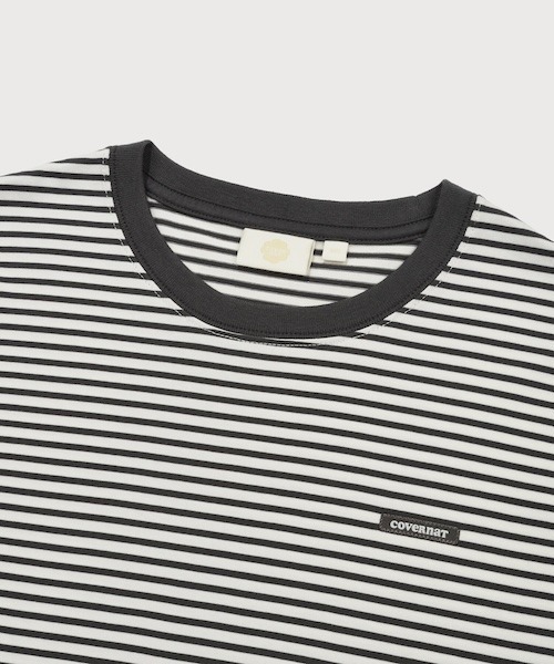 COVERNAT(カバーナット)の「WOMEN STRIPED T-SHIRT(Tシャツ/カットソー・レディース・アイボリー/チャコールグレー/ブルー/ネイビー・LARGE/MEDIUM/SMALL)」の16枚目の写真