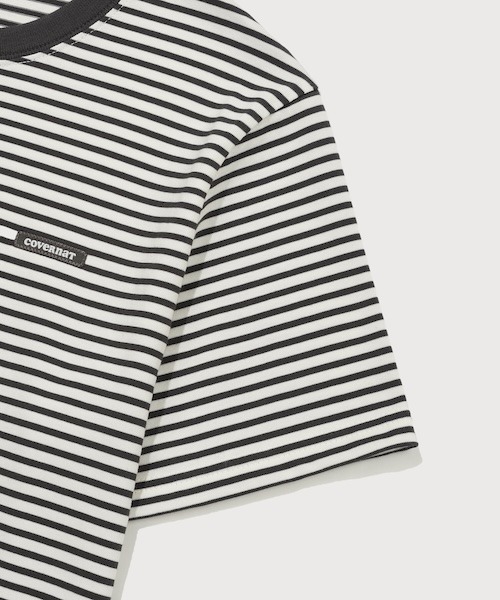 COVERNAT(カバーナット)の「WOMEN STRIPED T-SHIRT(Tシャツ/カットソー・レディース・アイボリー/チャコールグレー/ブルー/ネイビー・LARGE/MEDIUM/SMALL)」の18枚目の写真