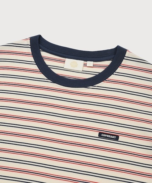 COVERNAT(カバーナット)の「WOMEN STRIPED T-SHIRT(Tシャツ/カットソー・レディース・アイボリー/チャコールグレー/ブルー/ネイビー・LARGE/MEDIUM/SMALL)」の12枚目の写真