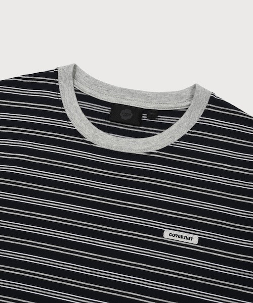 COVERNAT(カバーナット)の「WOMEN STRIPED T-SHIRT(Tシャツ/カットソー・レディース・アイボリー/チャコールグレー/ブルー/ネイビー・LARGE/MEDIUM/SMALL)」の20枚目の写真