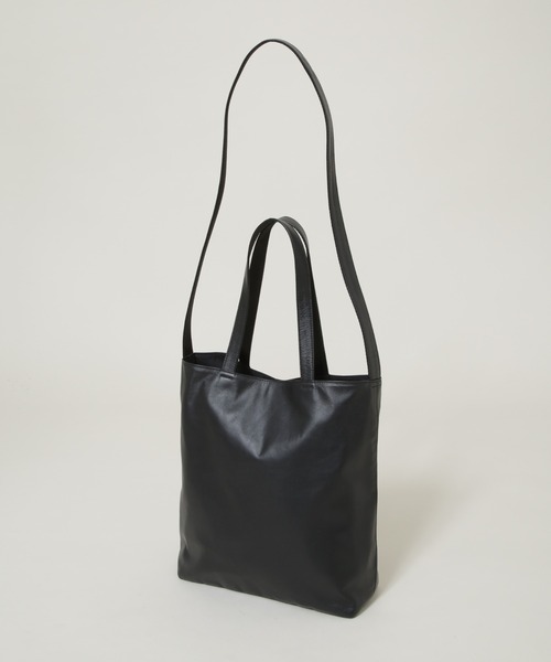 NANO universe(ナノユニバース)の「2WAY レザートートバッグ(トートバッグ・メンズ・ブラック・F)」の5枚目の写真