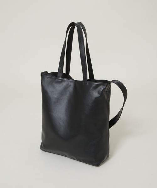 NANO universe(ナノユニバース)の「2WAY レザートートバッグ(トートバッグ・メンズ・ブラック・F)」の6枚目の写真