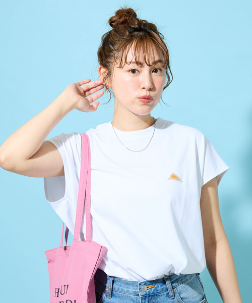 FREAK'S STORE(フリークスストア)の「限定展開 KELTY × FREAK'S STORE/ケルティ 別注 フレンチスリーブ Tシャツ(接触冷感・吸水速乾・UVカット・遮熱)(Tシャツ/カットソー・レディース・ピンク/オリーブ/ブラック/チャコール/ベージュ/オフホワイト/グレー・フリ-)」の2枚目の写真