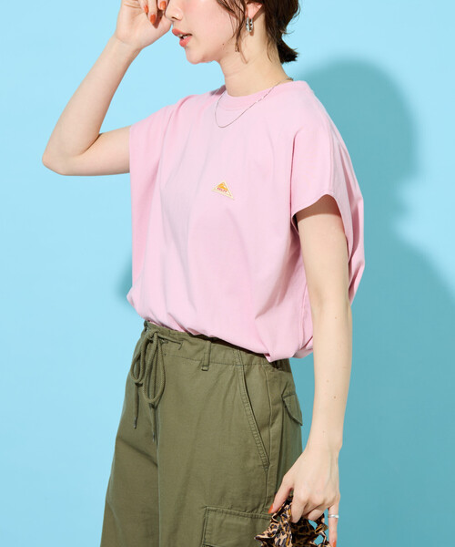 FREAK'S STORE(フリークスストア)の「限定展開 KELTY × FREAK'S STORE/ケルティ 別注 フレンチスリーブ Tシャツ(接触冷感・吸水速乾・UVカット・遮熱)(Tシャツ/カットソー・レディース・ピンク/オリーブ/ブラック/チャコール/ベージュ/オフホワイト/グレー・フリ-)」の7枚目の写真