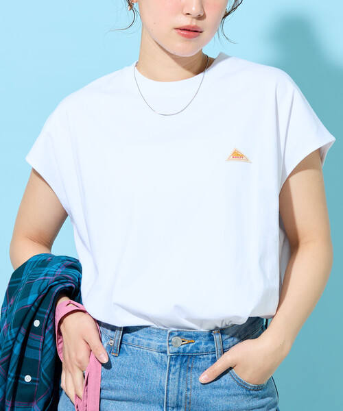 FREAK'S STORE(フリークスストア)の「限定展開 KELTY × FREAK'S STORE/ケルティ 別注 フレンチスリーブ Tシャツ(接触冷感・吸水速乾・UVカット・遮熱)(Tシャツ/カットソー・レディース・ピンク/オリーブ/ブラック/チャコール/ベージュ/オフホワイト/グレー・フリ-)」の10枚目の写真