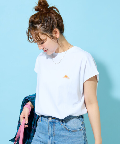 FREAK'S STORE(フリークスストア)の「限定展開 KELTY × FREAK'S STORE/ケルティ 別注 フレンチスリーブ Tシャツ(接触冷感・吸水速乾・UVカット・遮熱)(Tシャツ/カットソー・レディース・ピンク/オリーブ/ブラック/チャコール/ベージュ/オフホワイト/グレー・フリ-)」の11枚目の写真
