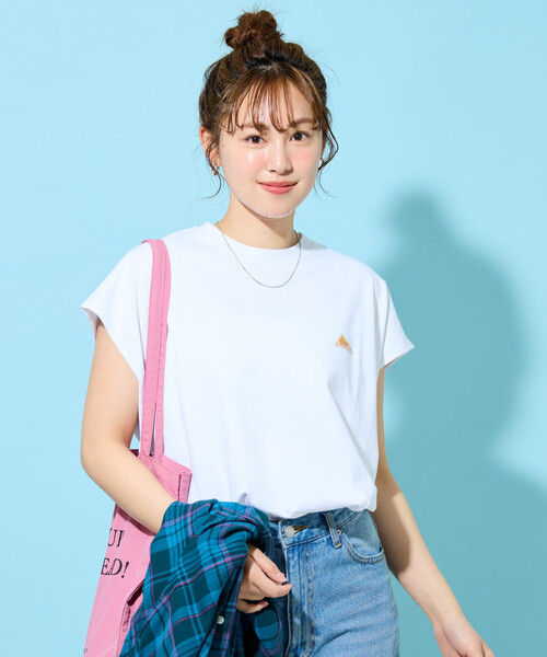 FREAK'S STORE(フリークスストア)の「限定展開 KELTY × FREAK'S STORE/ケルティ 別注 フレンチスリーブ Tシャツ(接触冷感・吸水速乾・UVカット・遮熱)(Tシャツ/カットソー・レディース・ピンク/オリーブ/ブラック/チャコール/ベージュ/オフホワイト/グレー・フリ-)」の13枚目の写真