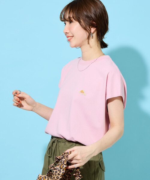 FREAK'S STORE(フリークスストア)の「限定展開 KELTY × FREAK'S STORE/ケルティ 別注 フレンチスリーブ Tシャツ(接触冷感・吸水速乾・UVカット・遮熱)(Tシャツ/カットソー・レディース・ピンク/オリーブ/ブラック/チャコール/ベージュ/オフホワイト/グレー・フリ-)」の22枚目の写真