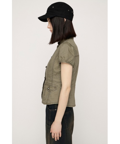 SLY(スライ)の「WASHED FRENCH S/L MILITARY SH ウォッシュドフレンチスリーブミリタリーシャツ 春服(シャツ/ブラウス・レディース・ライトブラック/カーキ・FREE)」の14枚目の写真