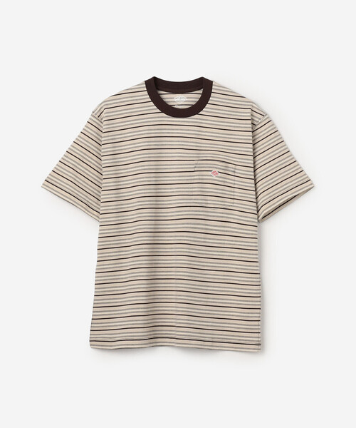 DANTON（ダントン）の「DANTON | マルチボーダー ポケットクルーネックTシャツ MEN（Tシャツ/カットソー・メンズ・ベージュ系その他/ブルー系その他/ブラック系その他/レッド系その他/ホワイト系その他5・M/L/XL/S）」の21枚目の写真