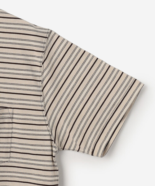 DANTON（ダントン）の「DANTON | マルチボーダー ポケットクルーネックTシャツ MEN（Tシャツ/カットソー・メンズ・ベージュ系その他/ブルー系その他/ブラック系その他/レッド系その他/ホワイト系その他5・M/L/XL/S）」の18枚目の写真