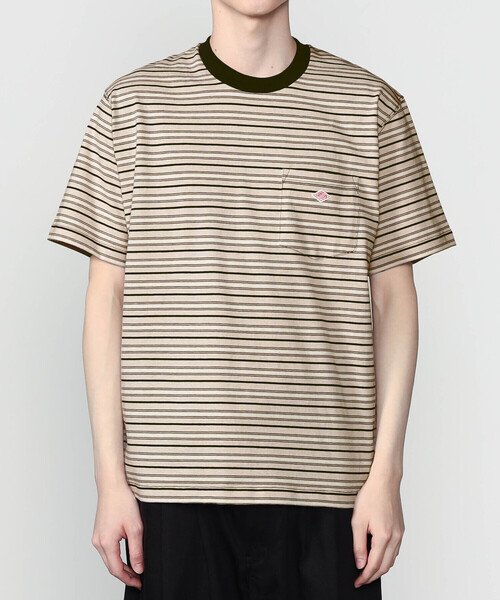 DANTON（ダントン）の「DANTON | マルチボーダー ポケットクルーネックTシャツ MEN（Tシャツ/カットソー・メンズ・ベージュ系その他/ブルー系その他/ブラック系その他/レッド系その他/ホワイト系その他5・M/L/XL/S）」の15枚目の写真