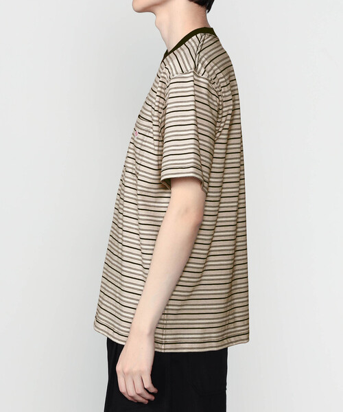 DANTON（ダントン）の「DANTON | マルチボーダー ポケットクルーネックTシャツ MEN（Tシャツ/カットソー・メンズ・ベージュ系その他/ブルー系その他/ブラック系その他/レッド系その他/ホワイト系その他5・M/L/XL/S）」の14枚目の写真