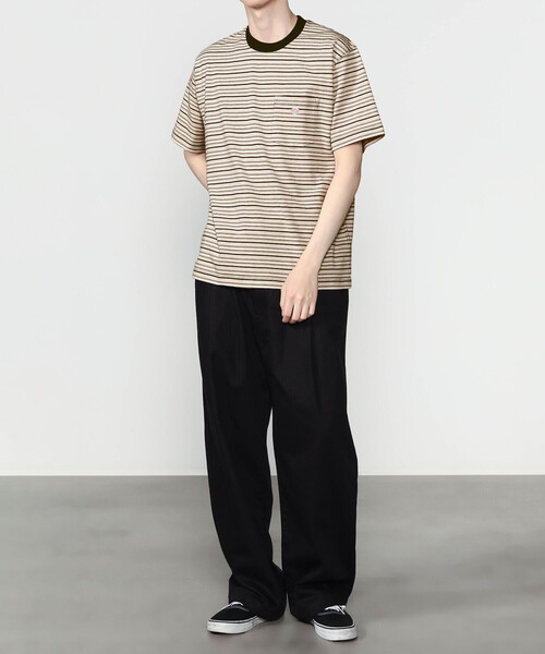 DANTON（ダントン）の「DANTON | マルチボーダー ポケットクルーネックTシャツ MEN（Tシャツ/カットソー・メンズ・ベージュ系その他/ブルー系その他/ブラック系その他/レッド系その他/ホワイト系その他5・M/L/XL/S）」の11枚目の写真